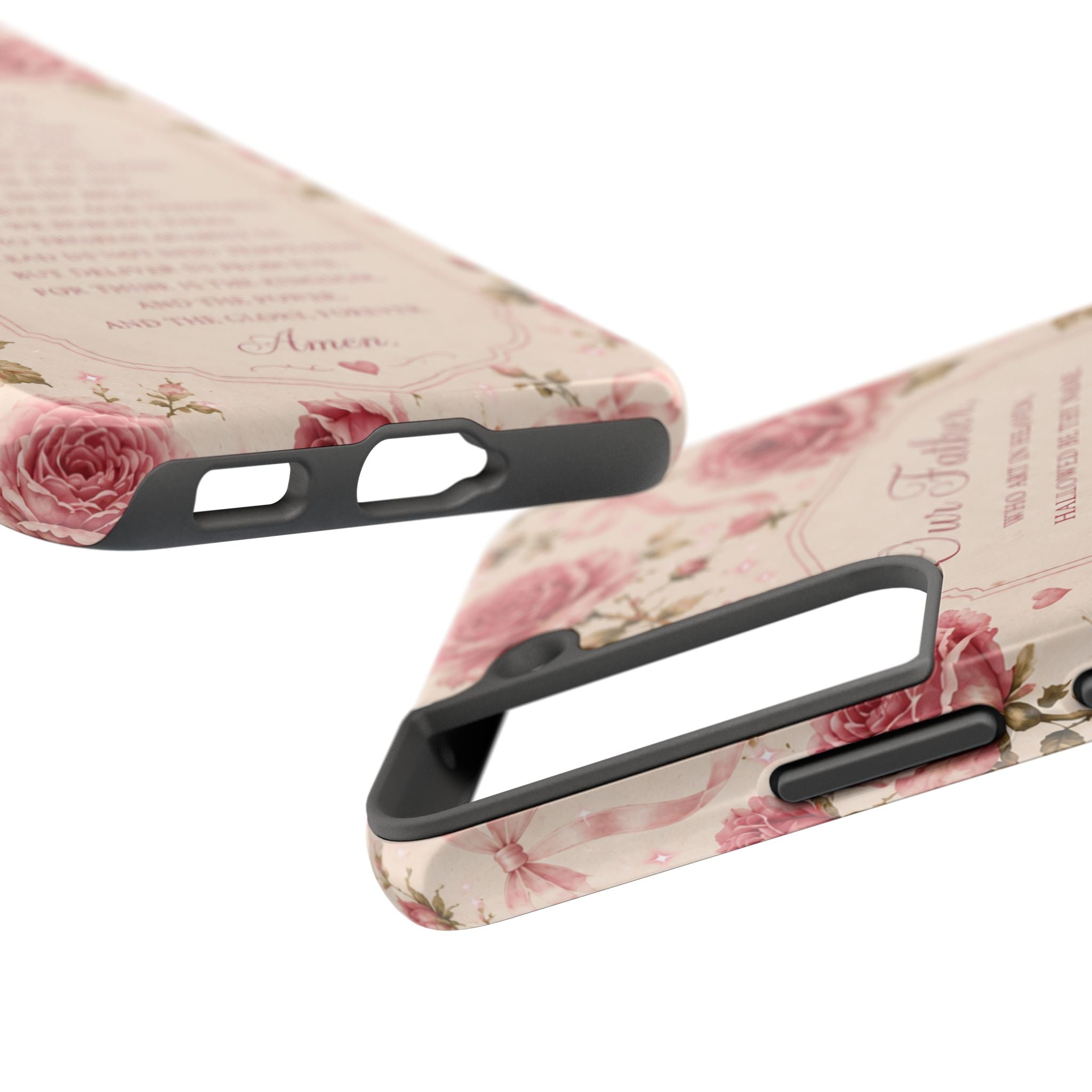 Our Father Prayer Phone Case | Floral Rosary Scripture iPhone Case