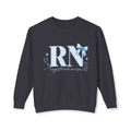 RN Registered Nurse sweatshirt | Blue Floral Monogram, Nurse Crewneck