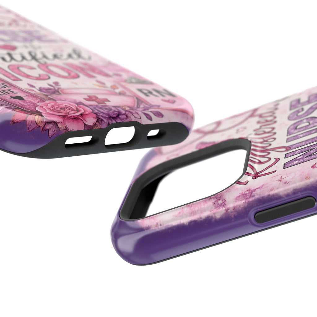 Registered Nurse Certified Icon Phone Case | Cute Nurse iPhone Case | Pink Glitter RN Aesthetic Gift for Nurses