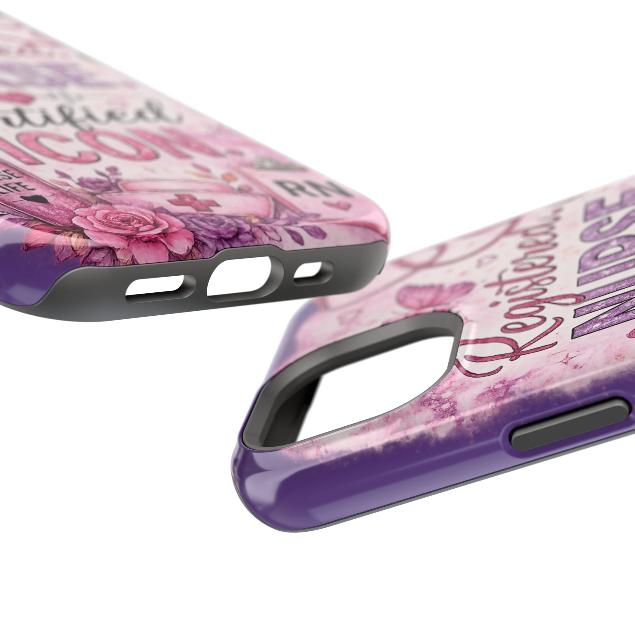 Registered Nurse Certified Icon Phone Case | Cute Nurse iPhone Case | Pink Glitter RN Aesthetic Gift for Nurses